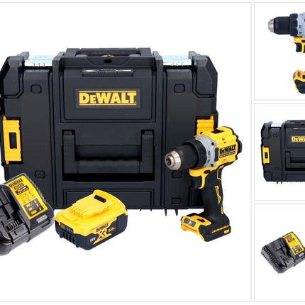 Taladro atornillador inalámbrico DeWalt DCD 800 P1T 18 V 90 Nm sin escobillas + 1x batería 5,0 Ah + cargador + TSTAK