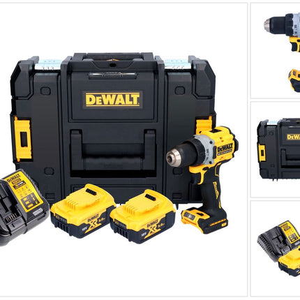 DeWalt DCD 800 P2T Akku Bohrschrauber 18 V 90 Nm Brushless + 2x Akku 5,0 Ah + Ladegerät + TSTAK