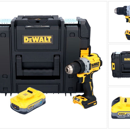 DeWalt DCD 800 NT Akku Bohrschrauber 18 V 90 Nm Brushless + 1x Akku 5,0 Ah + TSTAK - ohne Ladegerät