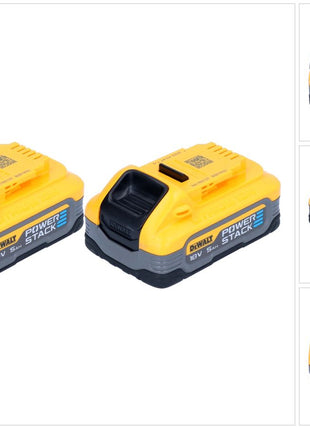 Zestaw akumulatorów DeWalt DCBP 518 H2 2x akumulator Powerstack 18 V 5,0 Ah / 5000 mAh XR Li-Ion - ze wskaźnikiem poziomu naładowania