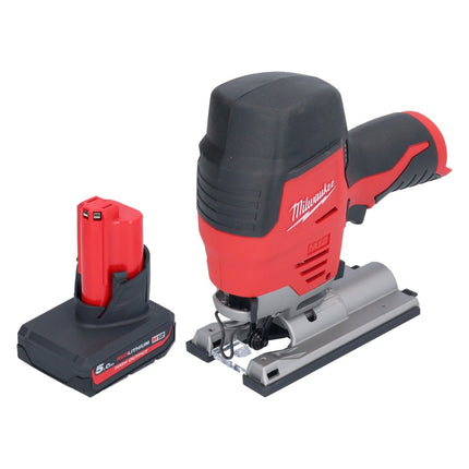 Milwaukee M12 JS-501 cordless jigsaw 12 V + 1x battery 5.0 Ah - without charger