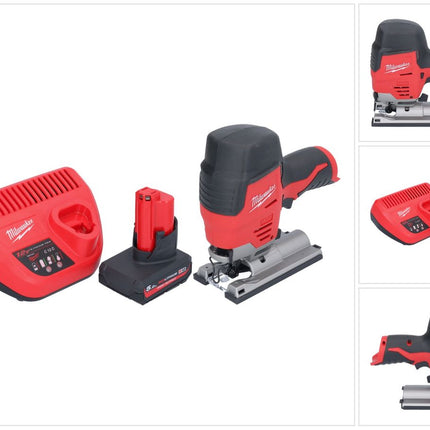 Milwaukee M12 JS-501 seghetto alternativo a batteria 12 V + 1x batteria 5,0 Ah + caricabatterie