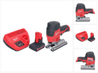 Sierra de calar a batería Milwaukee M12 JS-501 12 V + 1x batería 5,0 Ah + cargador