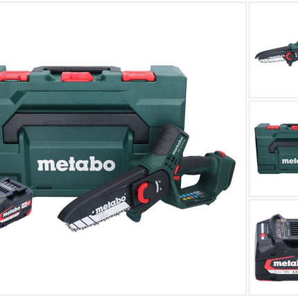 Akumulatorowa pilarka do przycinania Metabo MS 18 LTX 15 18 V 15 cm 5 m/s + 1x akumulator 4,0 Ah + metaBOX - bez ładowarki