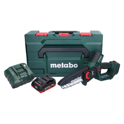 Metabo MS 18 LTX 15 podadora sin cable 18 V 15 cm 5 m/s + 1x batería recargable 4,0 Ah + cargador + metaBOX