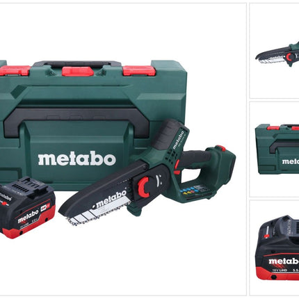 Sierra para madera a batería Metabo MS 18 LTX 15 18 V 15 cm 5 m/s + 1x batería 5,5 Ah + metaBOX - sin cargador