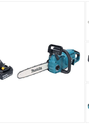 Makita DUC 357 RMX2 Cordless chainsaw 18 V 35 cm 7.7 m/s Brushless + 1x battery 4.0 Ah + charger