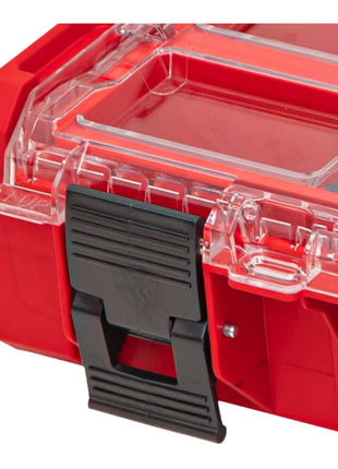 Qbrick System ONE Organiser XL 2.0 Long Bin RED ULTRA HD Custom stackable 582 x 387 x 131 mm 13.5 l IP66 with 4 inlays and 12 dividers