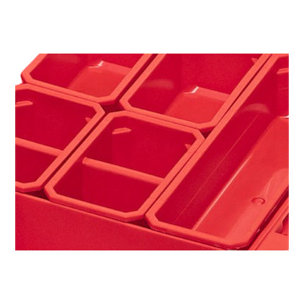 Qbrick System ONE Organiser L 2.0 RED ULTRA HD stackable 531 x 379 x 77 mm 6 l IP66 with 10 inlays