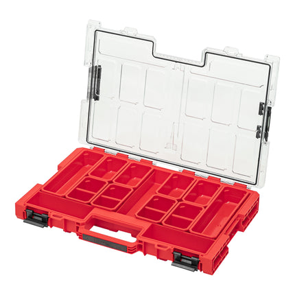Qbrick System ONE Organiser L 2.0 RED ULTRA HD stackable 531 x 379 x 77 mm 6 l IP66 with 10 inlays