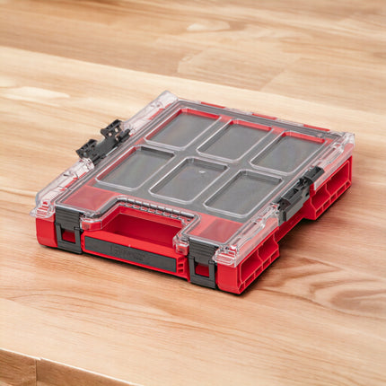 Qbrick System ONE Organizador M MFI RED ULTRA HD apilable 365 x 265 x 77 mm 2,5 l IP66 con inserto de espuma