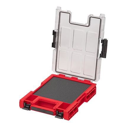 Qbrick System ONE Organizador M MFI RED ULTRA HD apilable 365 x 265 x 77 mm 2,5 l IP66 con inserto de espuma