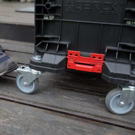 Plataforma de transporte Qbrick System PRO Carro de transporte 506 x 325 x 140 mm con 4 ruedas giratorias y 2 frenos