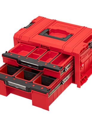 Qbrick System PRO Drawer 2 Toolbox 2.0 Expert RED ULTRA HD Toolbox 450 x 310 x 244 mm 14 l stackable IP54 with 2 drawers
