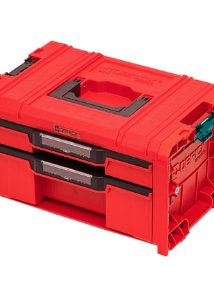 Qbrick System PRO Drawer 2 Toolbox 2.0 Expert RED ULTRA HD Toolbox 450 x 310 x 244 mm 14 l stackable IP54 with 2 drawers