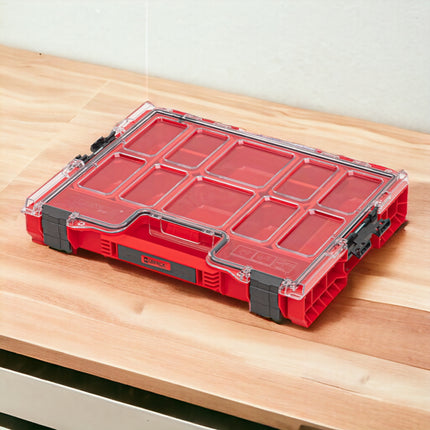 Qbrick System PRO Organizer 200 RED ULTRA HD stackable 452 x 296 x 79 mm 6 L IP54 with 8 inlays