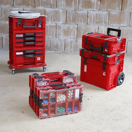 Qbrick System PRO Organiser 300 RED ULTRA HD stackable 452 x 358 x 110 mm 9 l IP54 with 8 inlays