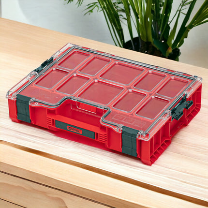 Qbrick System PRO Organiser 300 RED ULTRA HD stackable 452 x 358 x 110 mm 9 l IP54 with 8 inlays