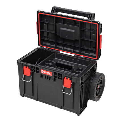 Qbrick System PRIME Cart Trolley stackable 590 x 425 x 660 mm 37 l IP66 100 kg load capacity with double telescopic aluminium handle