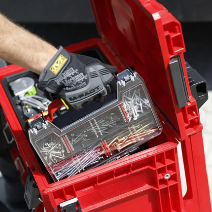 Qbrick System PRIME Toolbox 250 Vario RED ULTRA HD Impilabile su misura 535 x 327 x 271 mm 26l IP66 con 3 divisori