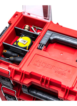 Qbrick System PRIME Toolbox 150 Profi RED ULTRA HD Custom impilabile 535 x 327 x 141 mm 13,5 l IP66