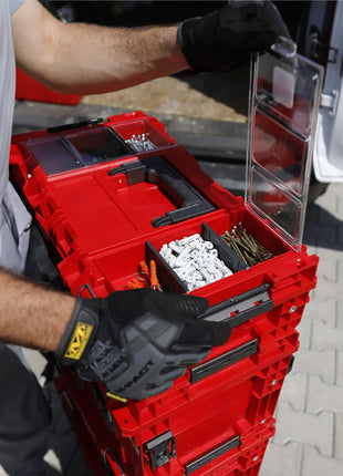 Qbrick System PRIME Toolbox 150 Profi RED ULTRA HD Custom impilabile 535 x 327 x 141 mm 13,5 l IP66