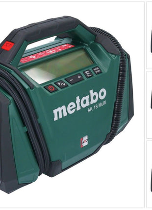 Metabo AK 18 Multi Battery Compressor 18 V 11 bar Solo ( 600794850 ) - senza batteria, senza caricabatterie