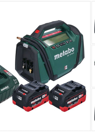 Kompresor akumulatorowy Metabo AK 18 Multi 18 V 11 bar + 2x akumulator 5,5 Ah + ładowarka