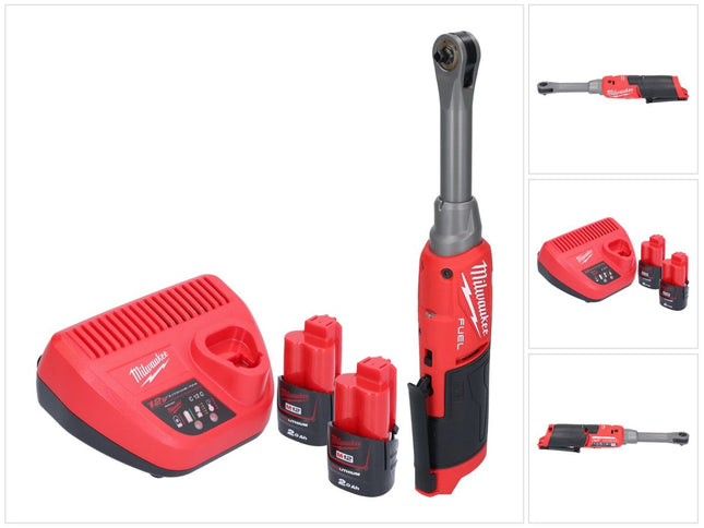 Milwaukee M12 FHIR14LR-202 carraca de alta velocidad a batería 12 V 47 Nm 1/4" sin escobillas + 2x batería 2,0 Ah + cargador