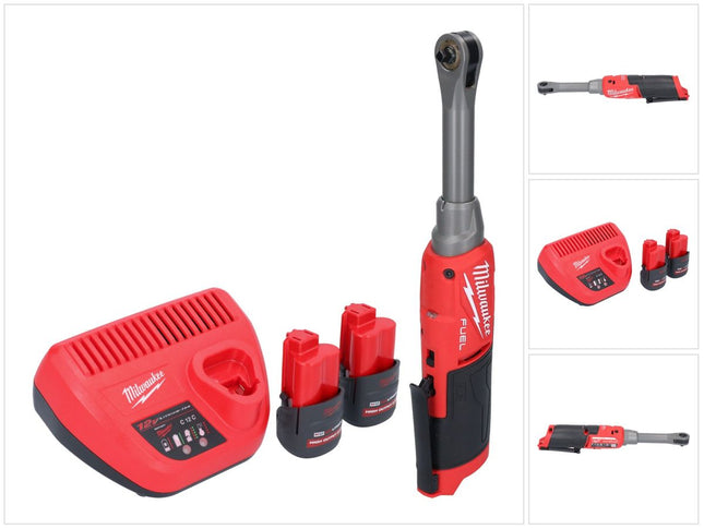Milwaukee M12 FHIR14LR-252 batería de trinquete de alta velocidad 12 V 47 Nm 1/4" sin escobillas + 2x batería 2,5 Ah + cargador