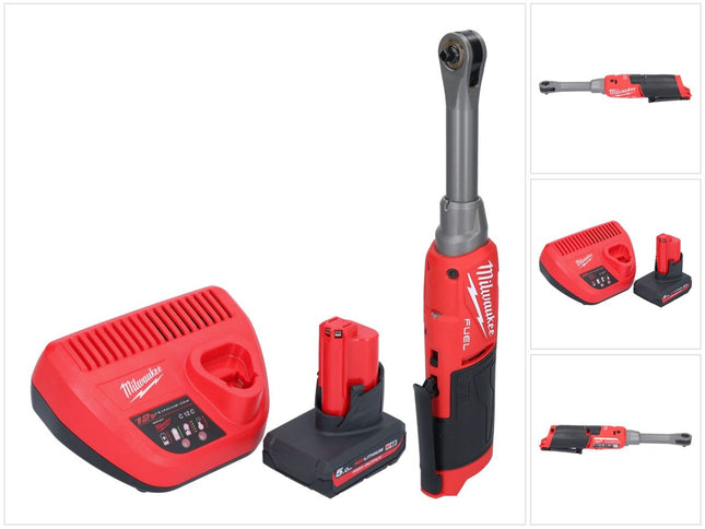 Milwaukee M12 FHIR14LR-501 batería de trinquete de alta velocidad 12 V 47 Nm 1/4" sin escobillas + 1x batería 5,0 Ah + cargador