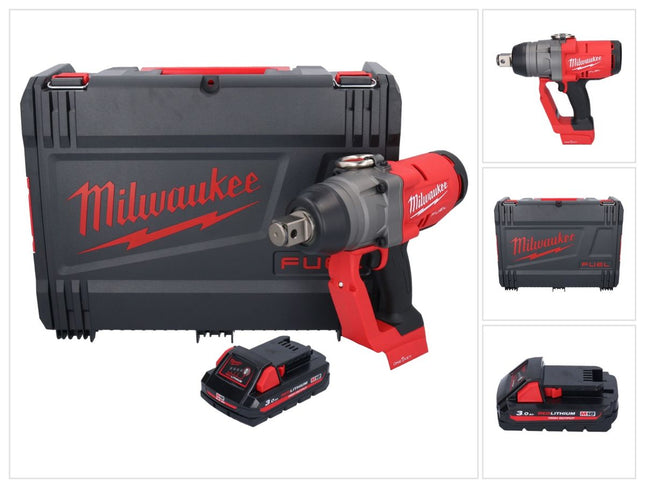 Milwaukee M18 ONEFHIWF1-301X Llave de impacto sin cable 18 V 2033 Nm 1 Brushless + 1x batería 3.0 Ah + HD Box - sin cargador