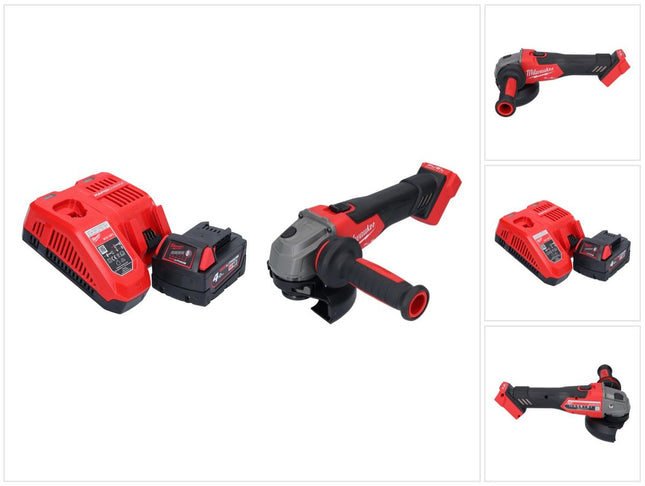 Milwaukee M18 FSAG125X-401 Amoladora angular sin cable 18 V 125 mm sin escobillas + 1x batería 4.0 Ah + cargador