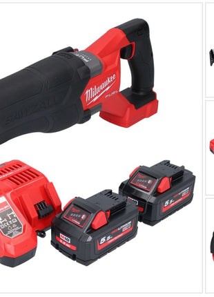 Milwaukee M18 FSZ-552 sega alternativa a batteria 18 V brushless + 2x batteria 5,5 Ah + caricabatterie