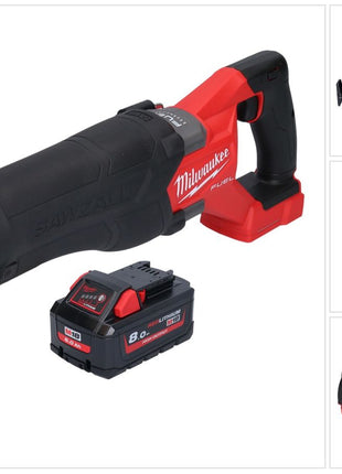 Milwaukee M18 FSZ-801 Scie sabre Recipro sans fil 18 V Brushless + 1x Batterie 8,0 Ah - sans chargeur