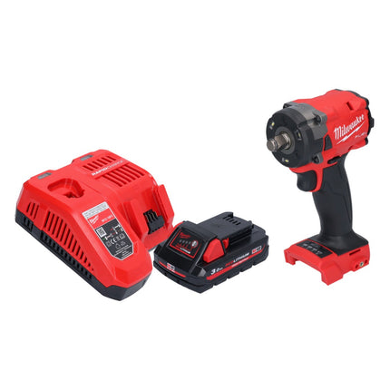 Llave de impacto a batería Milwaukee M18 FIW2F12-301 18 V 339 Nm 1/2" sin escobillas + 1x batería 3,0 Ah + cargador