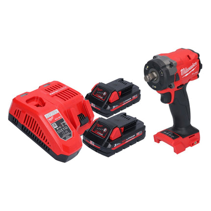 Llave de impacto a batería Milwaukee M18 FIW2F12-302 18 V 339 Nm 1/2" sin escobillas + 2x baterías 3,0 Ah + cargador