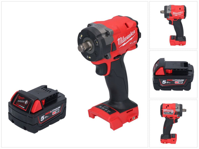 Milwaukee M18 FIW2F12-501 Clé à choc sans fil 18 V 339 Nm 1/2" Brushless + 1x batterie 5,0 Ah - sans chargeur