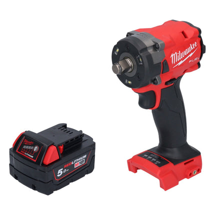 Milwaukee M18 FIW2F12-501 llave de impacto inalámbrica 18 V 339 Nm 1/2" sin escobillas + 1x batería 5,0 Ah - sin cargador