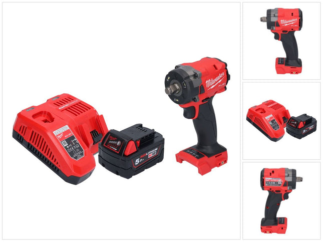 Milwaukee M18 FIW2F12-501 Clé à choc sans fil 18 V 339 Nm 1/2" Brushless + 1x batterie 5,0 Ah + chargeur