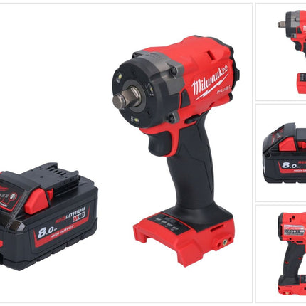 Clé à chocs sans fil Milwaukee M18 FIW2F12-801 18 V 339 Nm 1/2" brushless + 1x batterie 8,0 Ah - sans chargeur