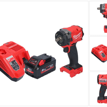 Clé à chocs sans fil Milwaukee M18 FIW2F12-801 18 V 339 Nm 1/2" brushless + 1x batterie 8,0 Ah + chargeur