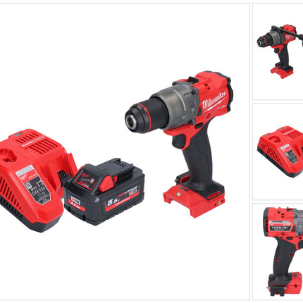 Milwaukee M18 FPD3-551 Perceuse-visseuse à percussion sans fil 18 V 158 Nm Brushless + 1x batterie 5,5 Ah + chargeur
