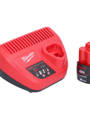 Milwaukee M12 BBL-201 akumulatorowa dmuchawa 12 V + 1x akumulator 2,0 Ah + ładowarka