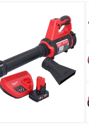 Milwaukee M12 BBL-401 akumulatorowa dmuchawa 12 V + 1x akumulator 4,0 Ah + ładowarka