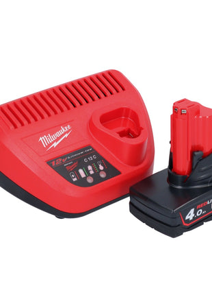 Milwaukee M12 BBL-401 akumulatorowa dmuchawa 12 V + 1x akumulator 4,0 Ah + ładowarka