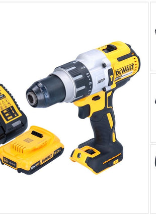DeWalt DCD 996 D1 cordless impact drill 18 V 95 Nm brushless + 1x rechargeable battery 2.0 Ah + charger