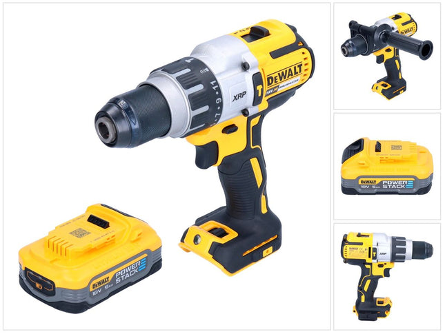 Taladradora de percusión sin cable DeWalt DCD 996 N 18 V 95 Nm sin escobillas + 1x batería Powerstack 5,0 Ah - sin cargador