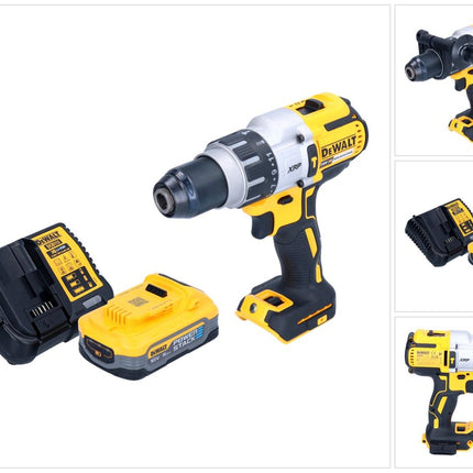 DeWalt DCD 996 H1 Perceuse-visseuse à percussion sans fil 18 V 95 Nm Brushless + 1x batterie Powerstack 5,0 Ah + chargeur