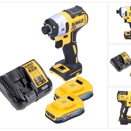 Llave de impacto a batería DeWalt DCF 887 E2 18 V 205 Nm 1/4" sin escobillas + 2x baterías 1,7 Ah + cargador